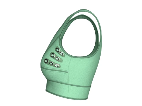 Girls Sports Bralette Top With Eyelets 3D Model