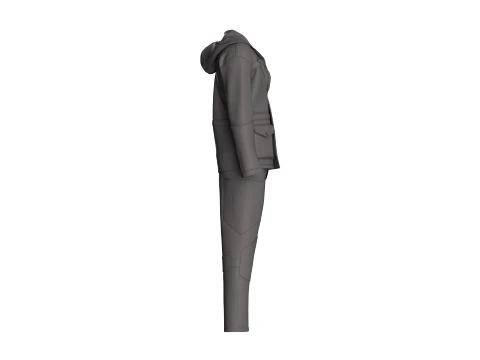Men Hooded Jacket With Cargo Pant-Outfit 3D Model