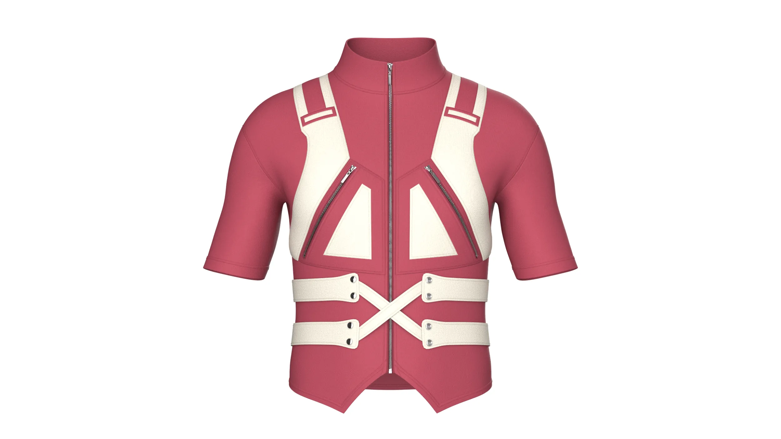 Men Tactical Cycling Jersey With Zip Pocket 3D Model .c4d .max .obj .3ds .fbx .stl .blend