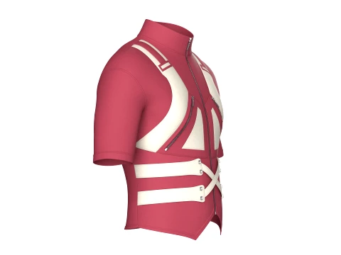 Men Tactical Cycling Jersey With Zip Pocket 3D Model