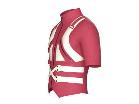 Men Tactical Cycling Jersey With Zip Pocket 3D Model