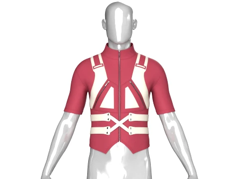 Men Tactical Cycling Jersey With Zip Pocket 3D Model