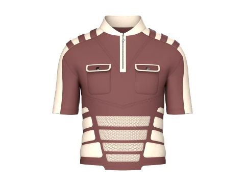 Men Tactical Half-Zip Cycling Jersey Model 3D