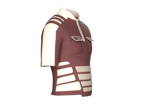 Men Tactical Half-Zip Cycling Jersey 3D Model