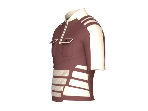 Men Tactical Half-Zip Cycling Jersey 3D Model