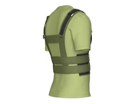 Men T-Shirt With Tactical Chest Rig 3D Model