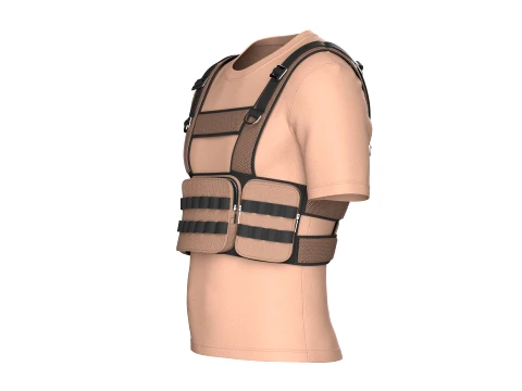 Men T-Shirt With Tactical Chest Rig V2 3D Model