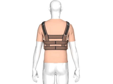 Men T-Shirt With Tactical Chest Rig V2 3D Model