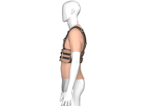 Men T-Shirt With Tactical Chest Rig V2 3D Model