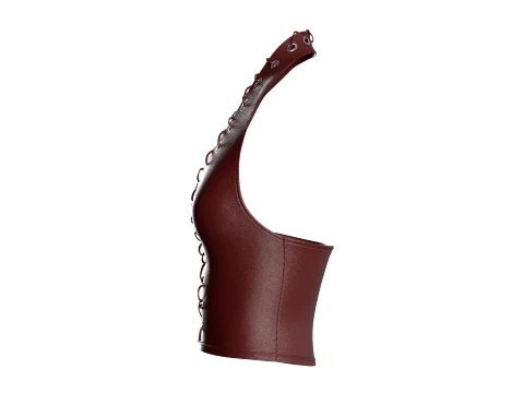 Girls Halter Top With Front Lace-Up Eyelets 3D Model