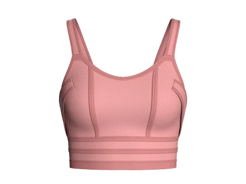 Girls Sports Bra Top With Scoop Neck 3D Model