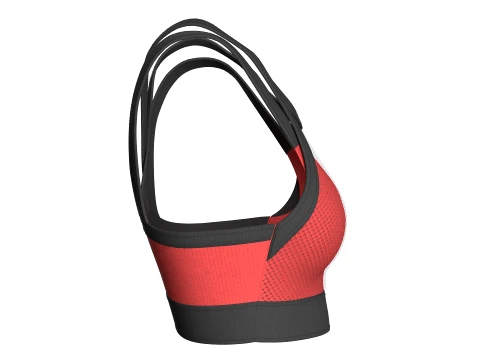 Girls Sports Bra With Sheer Upper Mesh Panel 3D Model