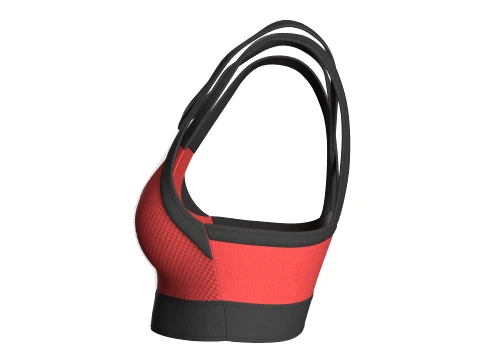Girls Sports Bra With Sheer Upper Mesh Panel 3D Model