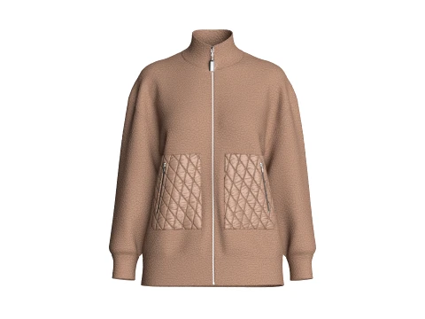 Girls Sherpa Fleece Jacket With Front Pockets 3D Model
