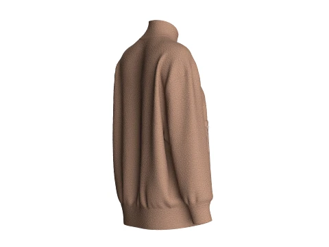 Girls Sherpa Fleece Jacket With Front Pockets 3D Model