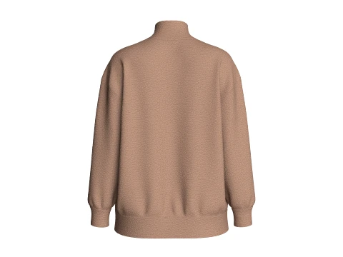 Girls Sherpa Fleece Jacket With Front Pockets 3D Model