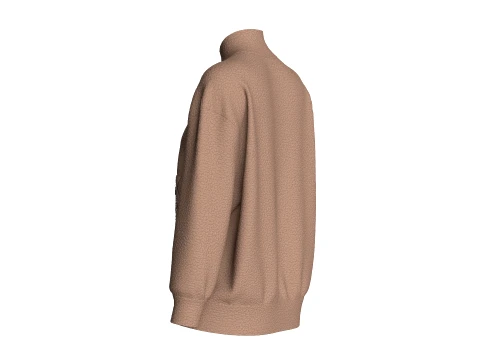 Girls Sherpa Fleece Jacket With Front Pockets 3D Model