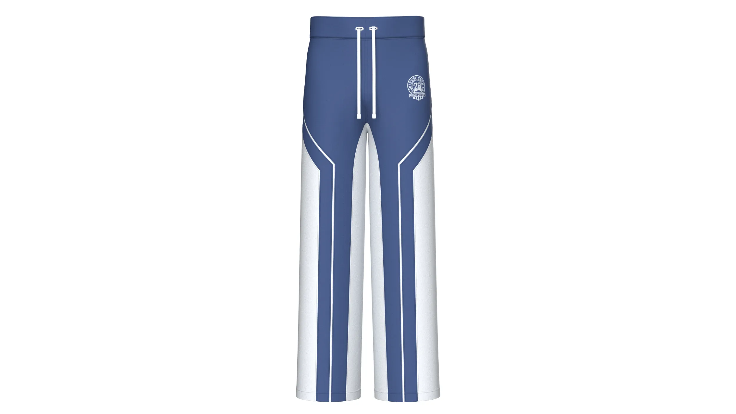 Men Color Block Wide-Leg Sweatpants 3D Model .c4d .max .obj .3ds .fbx .stl .blend 