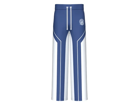 Men Color Block Wide-Leg Sweatpants 3D Model