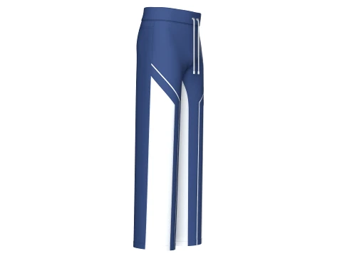 Men Color Block Wide-Leg Sweatpants 3D Model