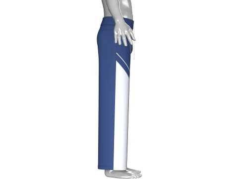Men Color Block Wide-Leg Sweatpants 3D Model