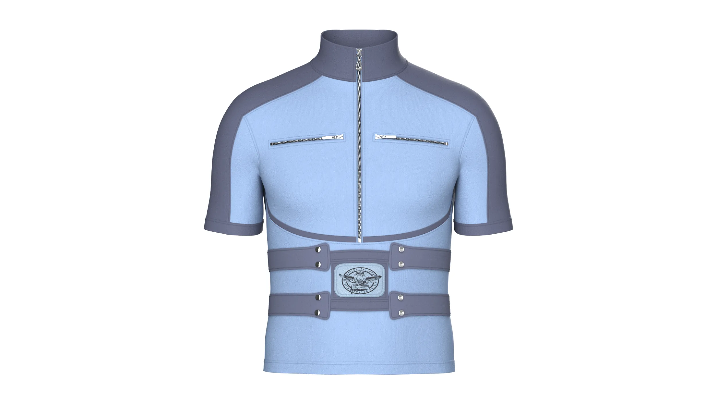 Men Cycling Jersey With Patch 3D Model .c4d .max .obj .3ds .fbx .stl .blend 