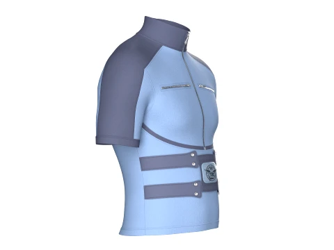 Men Cycling Jersey With Patch 3D Model