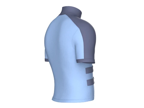 Men Cycling Jersey With Patch 3D Model