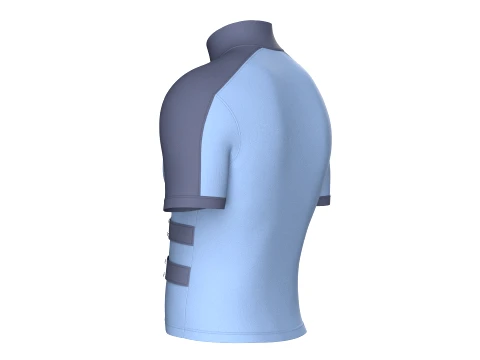 Men Cycling Jersey With Patch 3D Model
