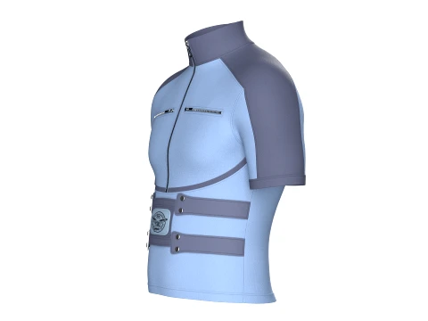 Men Cycling Jersey With Patch 3D Model