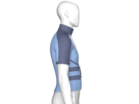 Men Cycling Jersey With Patch 3D Model