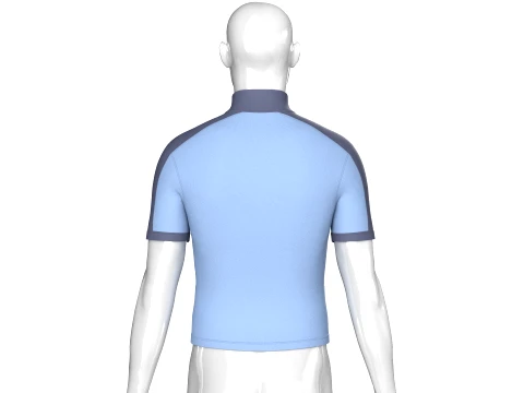 Men Cycling Jersey With Patch 3D Model