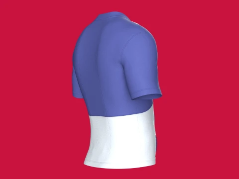 Men Half-Zip Cycling Jersey 3D Model