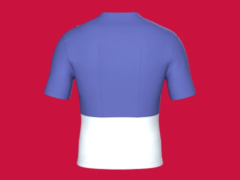 Men Half-Zip Cycling Jersey 3D Model