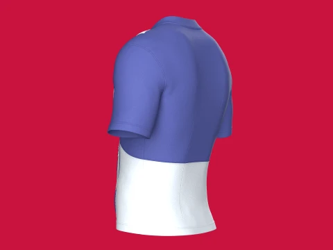 Men Half-Zip Cycling Jersey 3D Model
