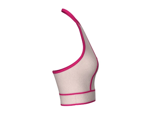 Girls Criss-Cross Halter Crop Top 3D Model