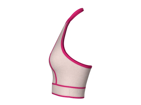 Girls Criss-Cross Halter Crop Top 3D Model