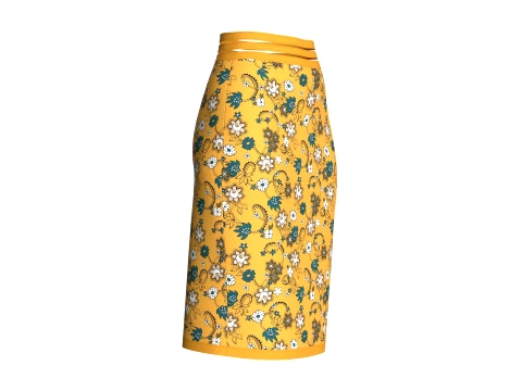 Girls Crop Top With Oval Bust Plates 3D Model