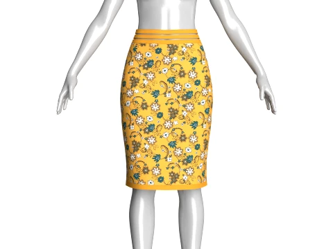 Girls Crop Top With Oval Bust Plates 3D Model