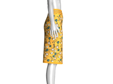 Girls Crop Top With Oval Bust Plates 3D Model