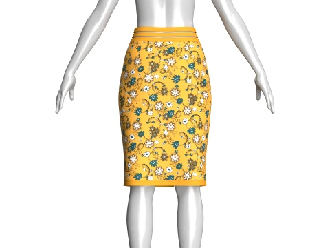 Girls Crop Top With Oval Bust Plates 3D Model