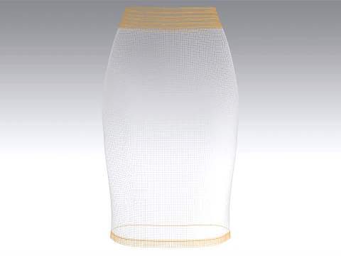 Girls Crop Top With Oval Bust Plates 3D Model
