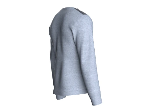Men V-Neck Lace Up Sweatshirt 3D Model