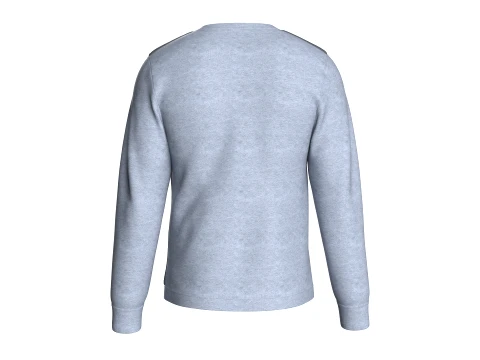 Men V-Neck Lace Up Sweatshirt 3D Model