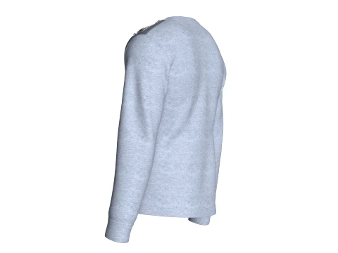 Men V-Neck Lace Up Sweatshirt 3D Model