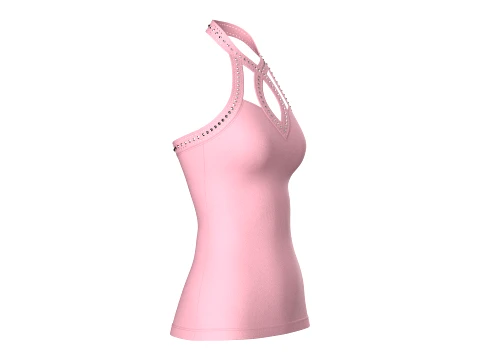 Girls Criss-Cross Neck Halter Tank Top 3D Model