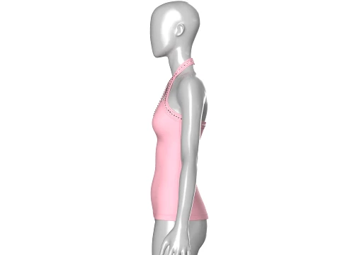 Girls Criss-Cross Neck Halter Tank Top 3D Model