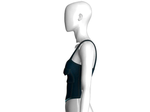 Girls Denim High Waist Corset Top 3D Model