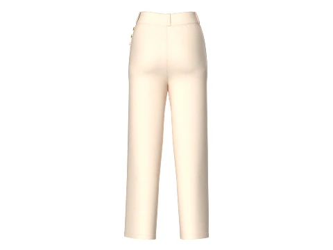 Girls Overlapping Skirt Trouser With Side Buttons 3D Model