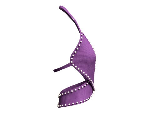 Girls Ribbed Criss-Cross Halter Top 3D Model